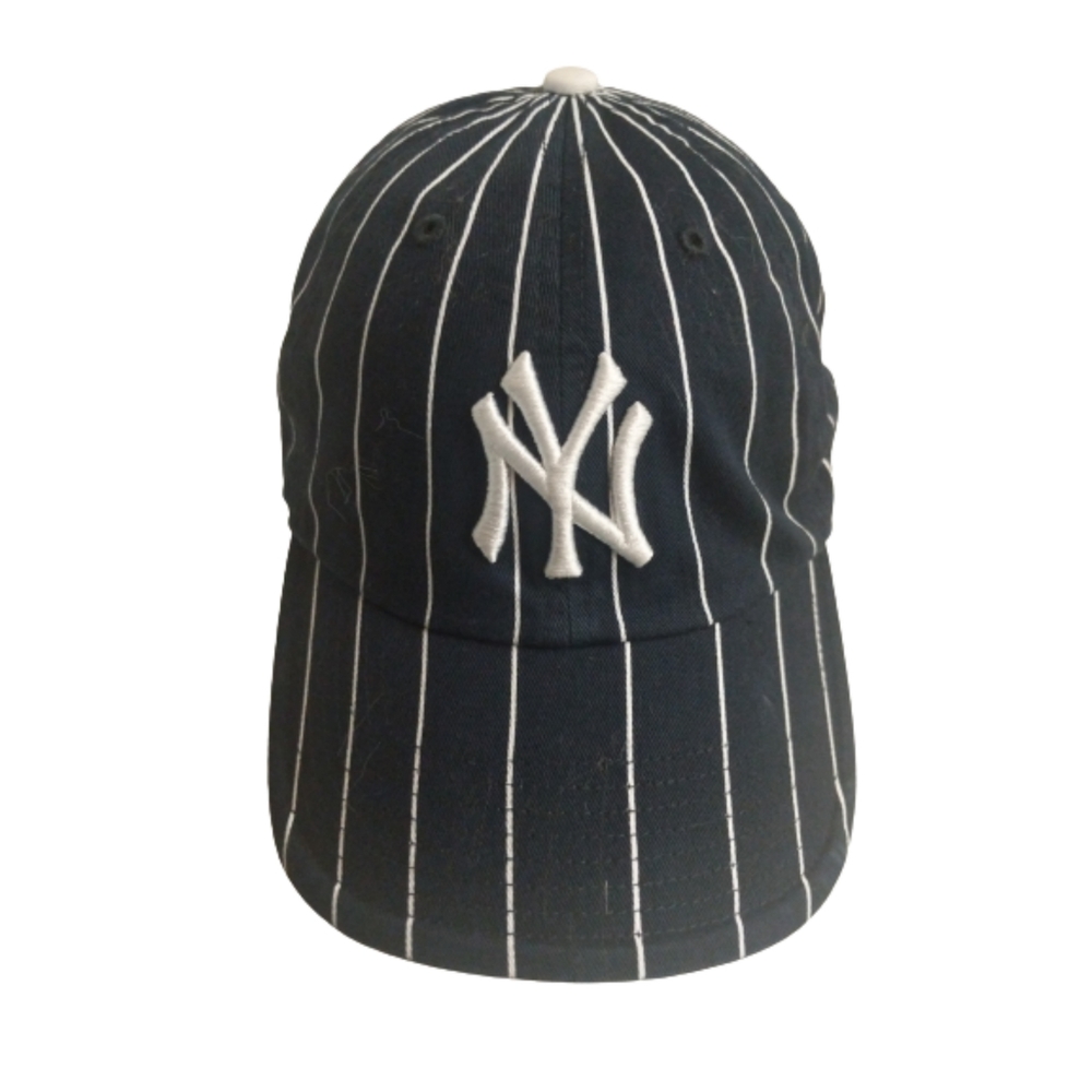 New York Yankees Vtg 90's Adjustable Cap Baseball Black & White Hat